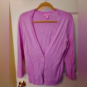 Lilly Pulitzer Lilac colored cardigan